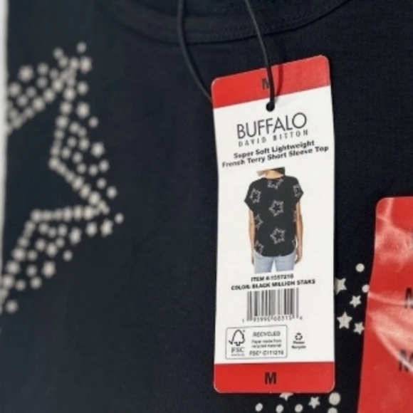 Buffalo David Bitton Kids Starry Black Tee - Picture 2 of 3